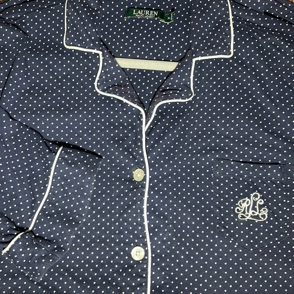 Lauren Ralph Lauren Polka Dot Knits Sleep Shirt